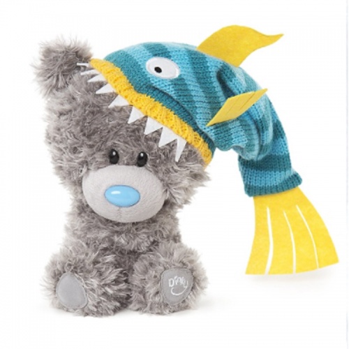 Me to You Tatty Teddy Dinky Bear Wearing Fish Hat